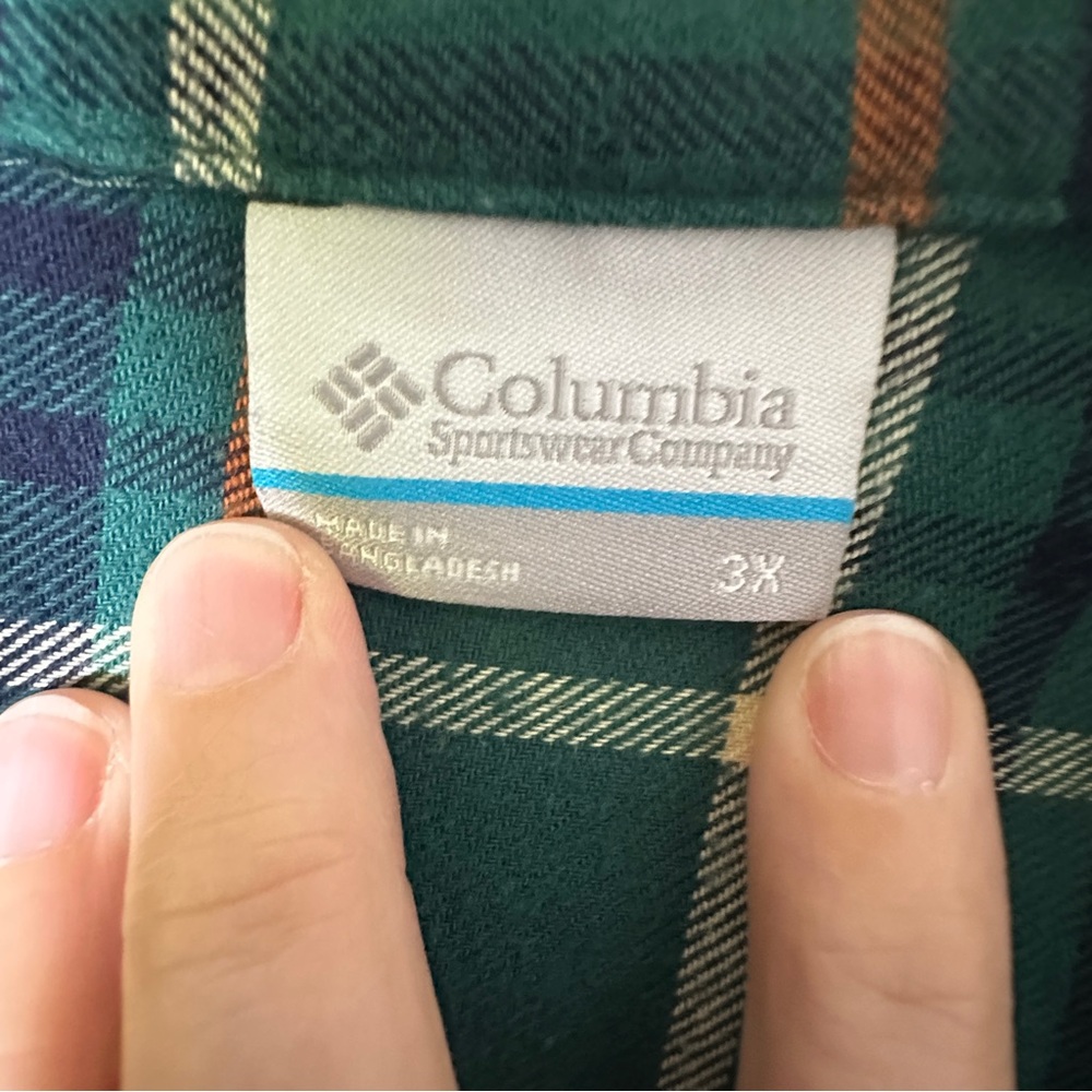 Columbia Green Plaid Button-Up Shirt - Picture 3 of 13